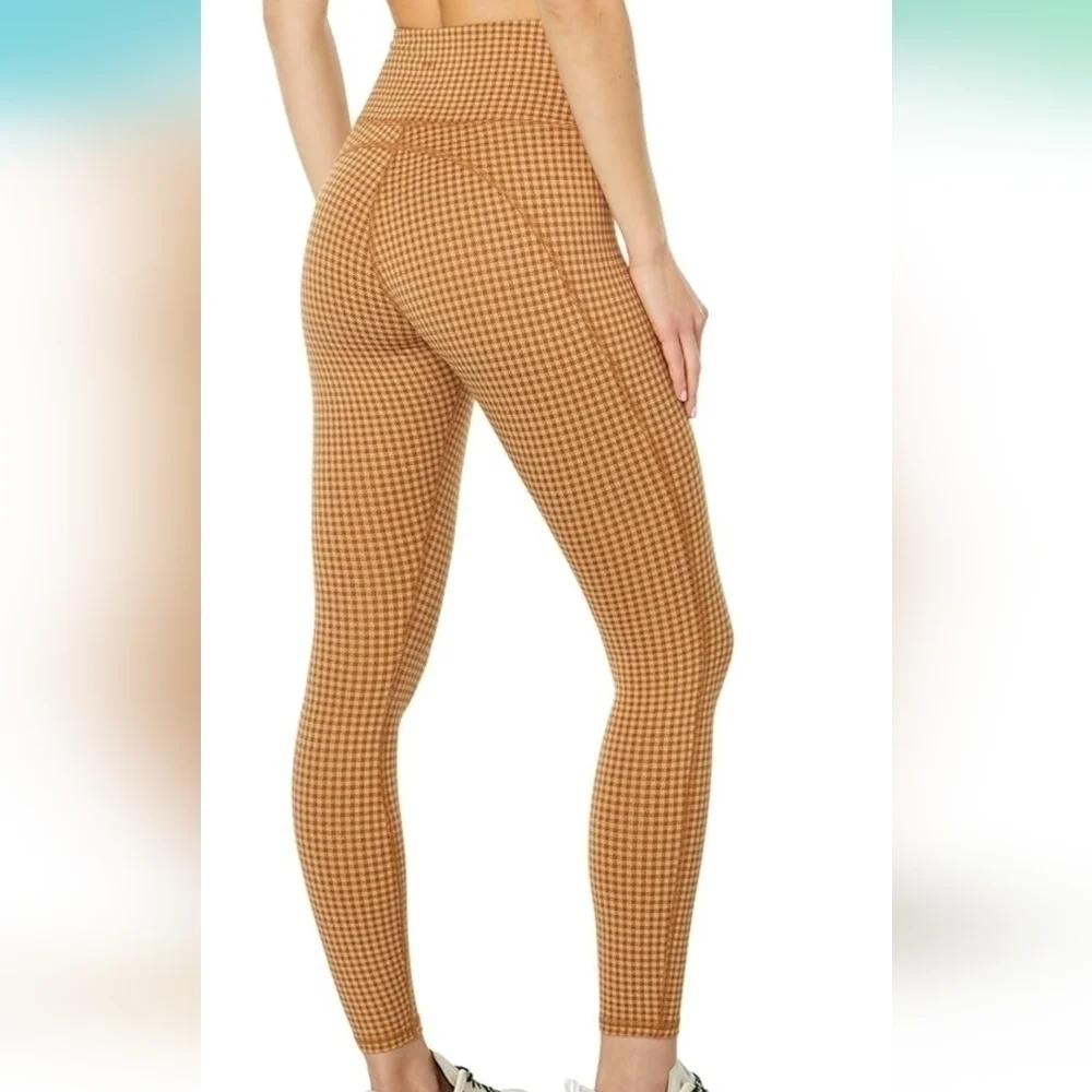 3 X$25  Madewell Flex Leggings - Check Print High-rise, slim fit. Size L